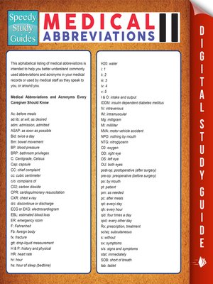 cover image of Medical Abbreviations, Volume 2